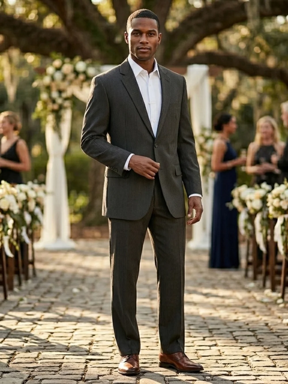 Polo Ralph Lauren Pinstripe 2-Piece Suit Charcoal Grey 48R / 43R‎ Dillard’s